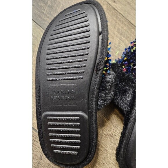 New Orleans Saints NFL Football Sequin Slippers NEW - Picture 6 of 6